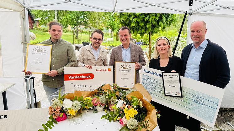 Från vänster: Olliver Saade, Floret Design, Mårten och Johan Millgårdh, Millcon AB, Ellen och John-Eric Vikholm,JEV-Eltjänst.