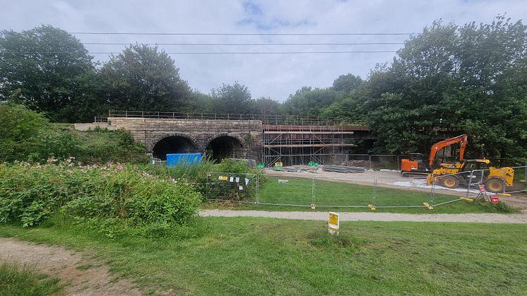 A photograph of the Woodhill Viaduct