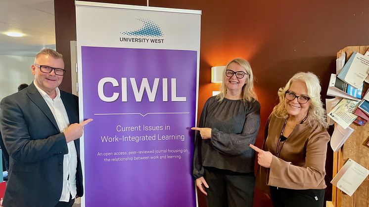 Per Assmo, Iréne Bernhard och Ulrika Lundh Snis under releasen för CIWIL
