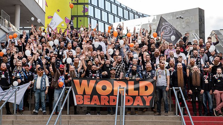 Partysugna skägg inför World Beard Day firandet 2018. I år väntas firandet dra drygt 200 skägg och barberare från hela Sverige.