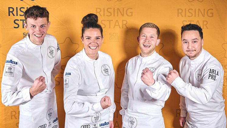 Fra højre Peter Gyldenkærne,  Cille Bunk Pedersen, Kristoffer Madsen og Andreas Keke Thorvaldsen