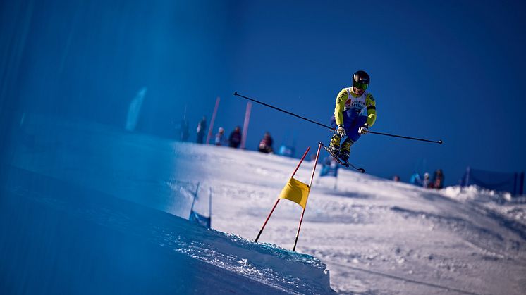 Olle Collberg, bästa svenska herråkare med en femteplats i sprinten i Trillevallen. Foto: Sam Deout/FIS.