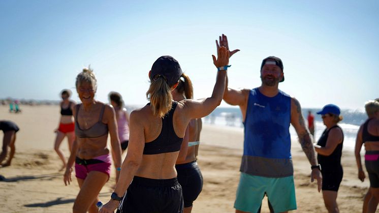 Strandträning på Training Camp Portugal