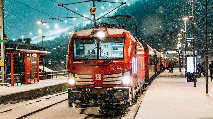 Snälltåget på Åre station