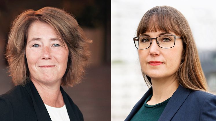 Johanna Frelin, vd Riksbyggen och Johanna Ode, bostadspolitisk expert, Riksbyggen. Foto: Evelina Carborn