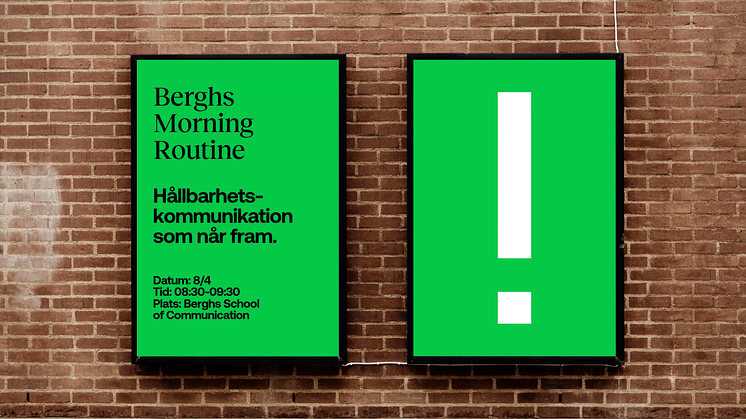 Berghs Morning Routine: Hållbarhets­kommunikation som når fram