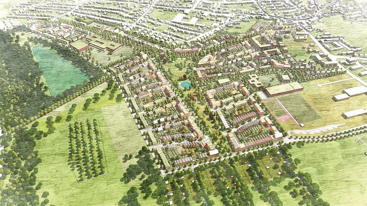 Visualisierung des neuen Wohnquartiers in Rondorf Nord-West (Copyright: West 8, Rotterdam)  
