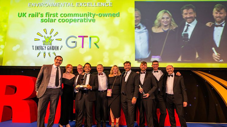 GTR and Energy Garden celebrate a win at the National Rail Awards 2024 that could signal a revolution in energy generation on the UK's rail network