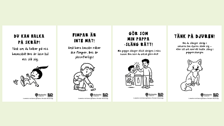 Med hjälp av barns budskap ska nedskräpningen minska i Kronetorp. I ett konstprojekt med områdets förskola och en konstnär har 15 skyltar och klistermärken med olika budskap skapats.