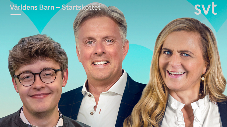 Adrian Alebo Andersson, Henrik Kruusval och Tina Thörner leder Världens Barn – Startskottet i SVT1 och SVT Play fredag 27 september kl. 18:45. 