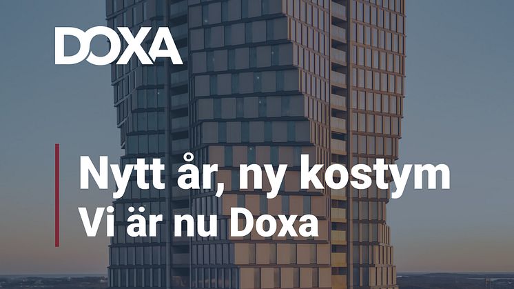 Nytt år, ny kostym. Vi är nu Doxa