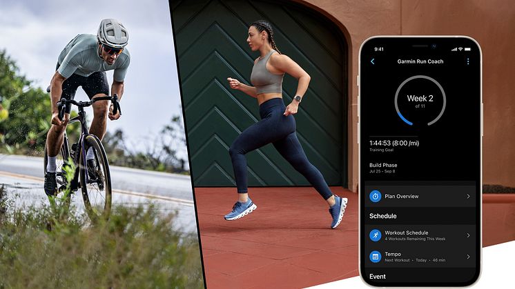 Träna med Garmin Coach! Dessutom släpper Garmin en ny funktionsuppdatering för smartwatches och cykeldatorer som inkluderar Garmin Share och ännu mer