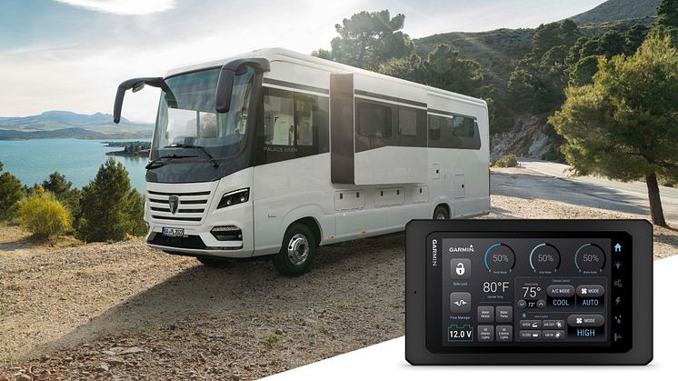 Älykäs matkailuautokokemus uuden Garmin SERV+ -all-in-one-näytön avulla 