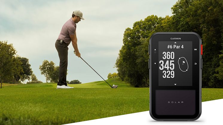 APPROACH® G20 SOLAR DE GARMIN® : LE PREMIER GPS PORTABLE DE GOLF AVEC AUTONOMIE ILLIMITÉE PAR TEMPS ENSOLEILLÉ
