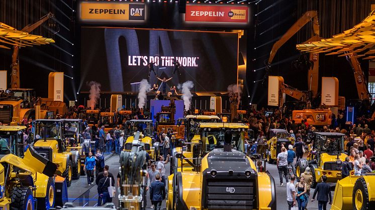  Caterpillar och Zeppelin kommer att ge tekniken liv – precis som på bauma 2022.