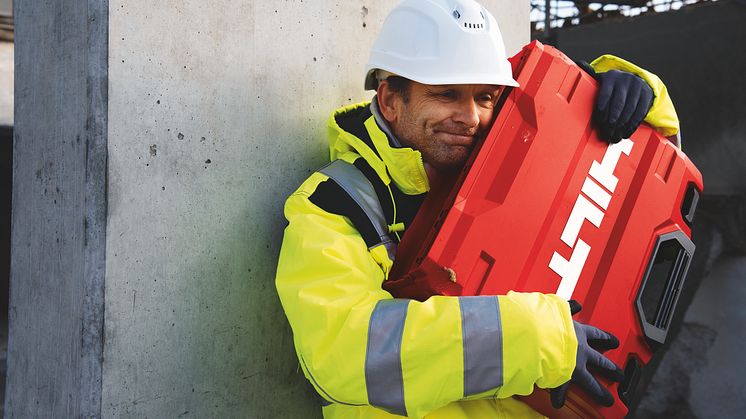 Construction worker with a Hilti Tool
