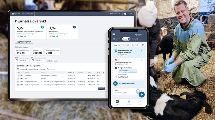 ViLA-veterinär Jesper Ordell och Agricams nya digitala helhetslösning som förenklar samarbetet gård – veterinär. 