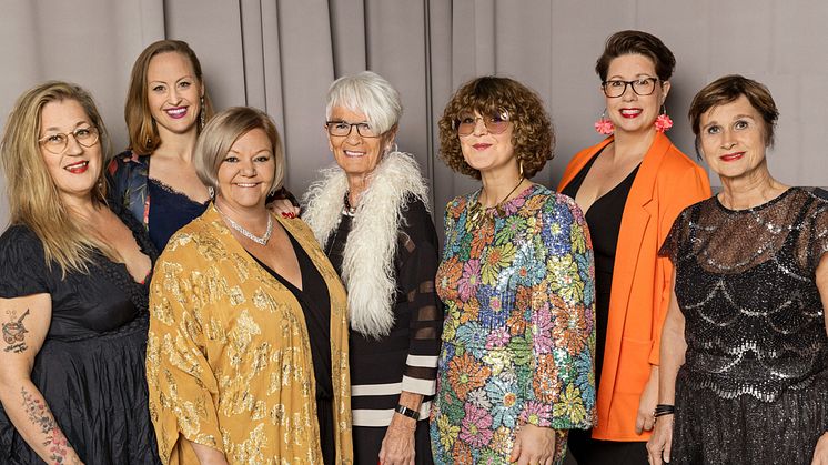 Stellagalans styrelse: Anette Rosvall, Ida Ström, Maja Berthas, Ella Nilsson, AnnaAntonia Schauerman, Karoline Nordefors och Anita Lindström. Fotogra Susanne Kronholm