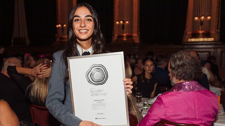 The founder of 21 Marketing, Mandana Karim, was awarded the Silver prize for Young Founder of the Year, at the Founders Awards Gala on September 19.