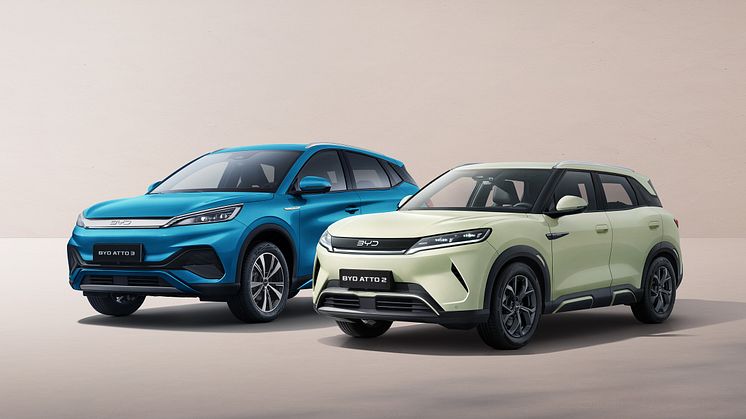 Den nye ATTO 2, en kompakt elektrisk SUV, starter fra 219.995 kr., mens den opdaterede ATTO 3 fås fra 269.995 kr.