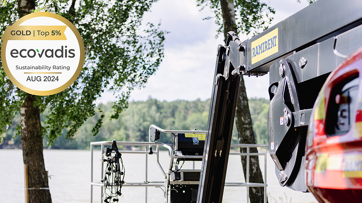 Den prestigefyllda utmärkelsen EcoVadis Gold placerar Ramirent bland de 5 procent bästa företagen som utvärderats av EcoVadis,
