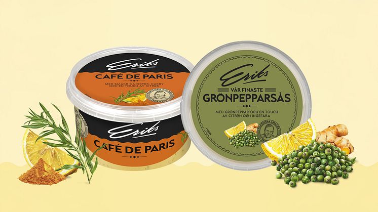Eriks lanserar två klassiska såsnyheter, ny design och mer hållbar förpackning