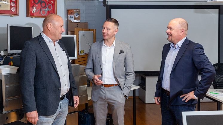 Jari Kortelainen, M&A Presto Finland, Panu Häikiö, STP, Tero Roivainen, VD Presto FInland