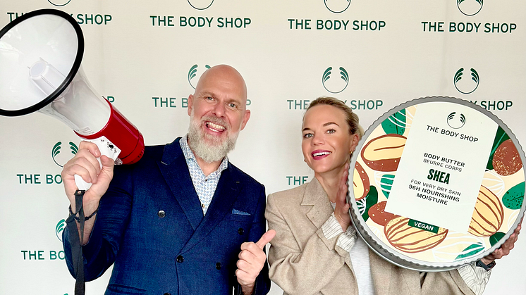 Mark Hermann, CEO, och Mille Christensen, General Manager Norge – tillsammans leder de The Body Shop in i en ny era av skandinavisk samverkan.