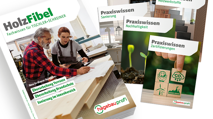 Das hagebau-Spezialisierungssystem legt seine „HolzFibel – Fachwissen für Tischler + Schreiner“ neu auf und erweitert das Praxiswissen digital