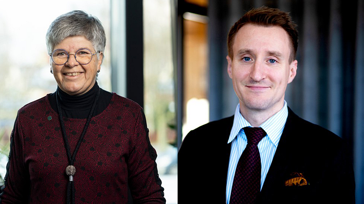 Helene Andersson (C), ordförande för Region Hallands tillväxtutskott och Bo-Josef Eriksson, regional utvecklingsdirektör