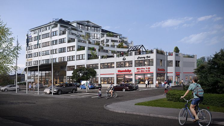 Hemköp etablerar butik i HSBs fastighet Skeppet i Börjetull, Uppsala. Illustration: Danckwardt Consulting