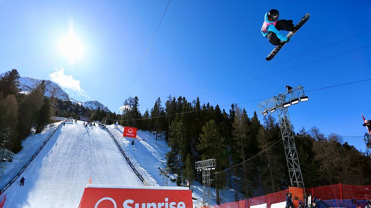 William Mathisen under big air-tävlingen på VM i St. Moritz Engadin. Foto: @fisparkandpipe. 