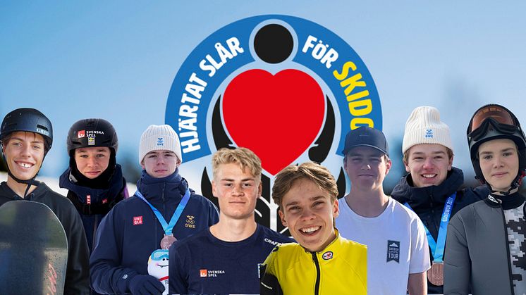Fr.v. Frej Linnes, Elis Moberg, Måns Abersten, Alvar Myhlback, Vile Noaksson, Victor Knudsen, Liam Liljenborg och Rickard Nyström.
