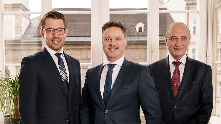 Dr. Martin Weiss, Mag. Harald Rossi & Dr. Roland Kometer sind die youristen (von links nach rechts).
