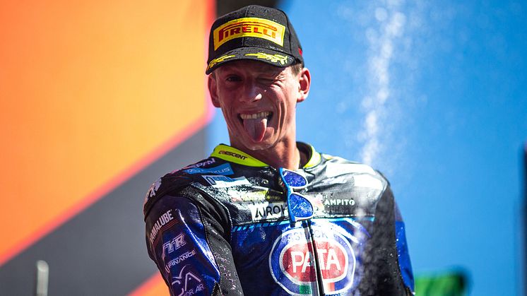 WorldSBK 3/29：レース1で今季初表彰台となる3位を獲得した#55 A・ロカテッリ（YZF-R1）