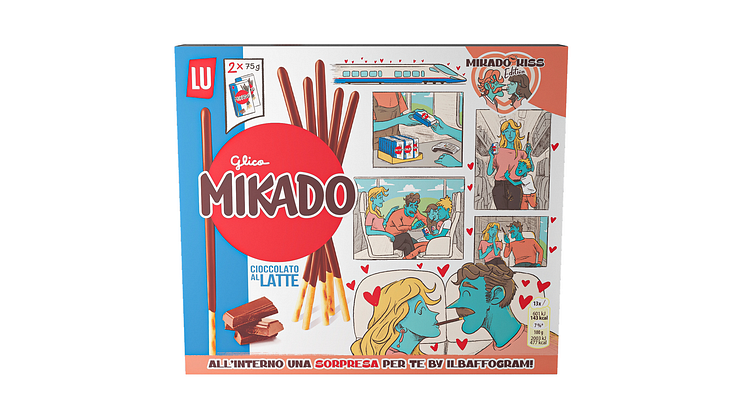 Mikado celebra l’amore con una Limited Edition  dedicata a San Valentino e porta l’iconica Kiss Cam alla Frecciarossa Final Eight 2025