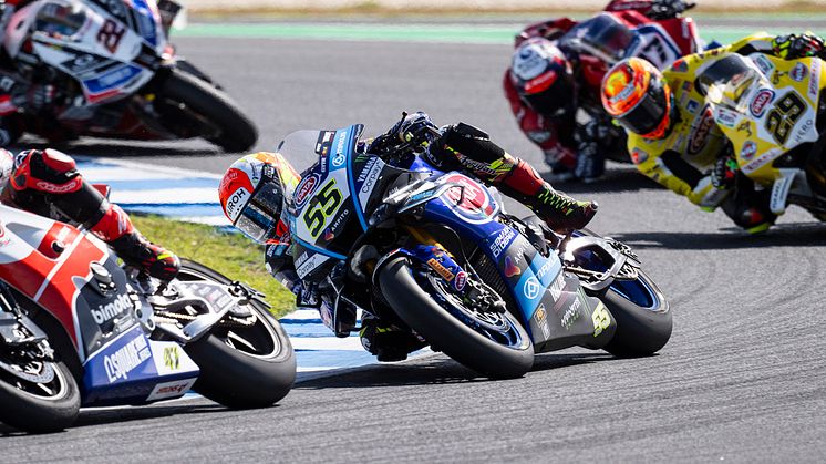 WorldSBK 2/22：シーズン初戦で7位を獲得した#55 A・ロカテッリ（YZF-R1）