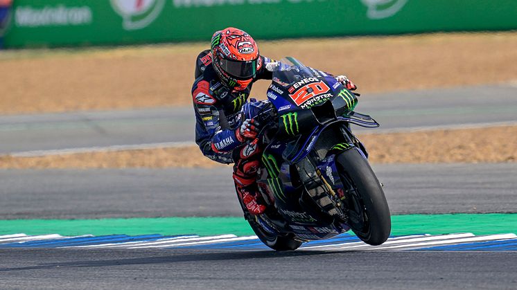 MotoGP：15位でチェッカーを受けた#20 F・クアルタラロ
