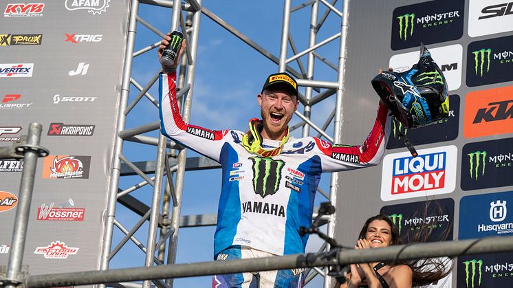  MXGP：両レースで4位、総合3位として今季初の表彰台に立った#10 カルバン・ファランデレン（YZ450FM）