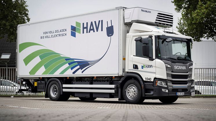 E-LKW am HAVI Standort in Duisburg