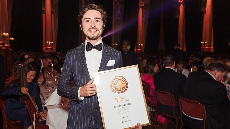  Cyriel Van Steen, Louis Mortreu, Victor Mortreu and Renaat Waeles, founder of Just Russel, were honored as the Gold winners of the Young Founder of the Year award, for their mission to improve pets' well-being, at the Founders´ Awards Gala on Septem