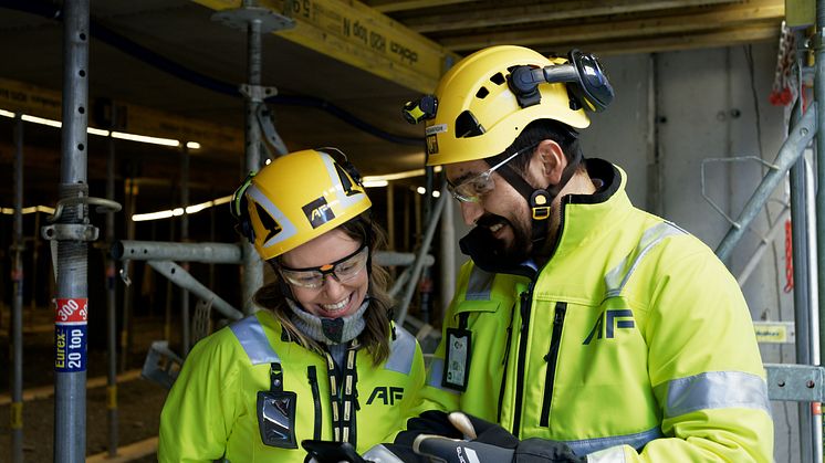 FOKUS PÅ HMS: AF Gruppen er et av Norges ledende entreprenørselskaper. Grunnlaget for sikkerhetsarbeidet i AF er at alle uønskede hendelser har en årsak og at de dermed kan unngås.