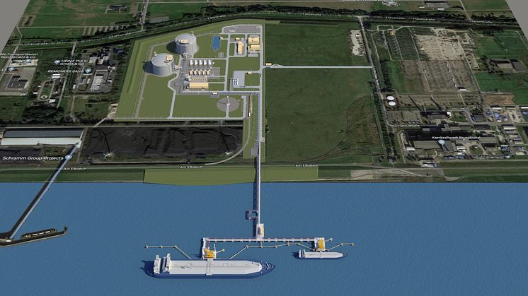 Geplantes LNG Terminal in Brunsbüttel, Deutschland