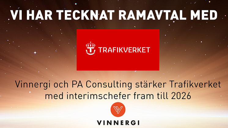 Vinnergi och PA Consulting stärker Trafikverket med interimschefer fram till 2026