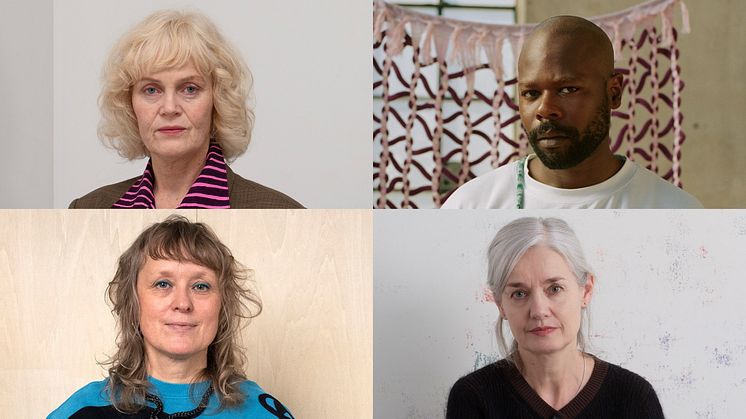 KORO gratulerer kunstnerne som er valgt ut til å produsere nye verk til Regjeringskvartalet. Øverst fra venstre: Else Marie Hagen, Damien Ajavon (foto: Jarle Hvidsten). Nederst fra venstre: Elise Storsveen (foto: Eline Mugaas) og Mari Slaattelid (fot