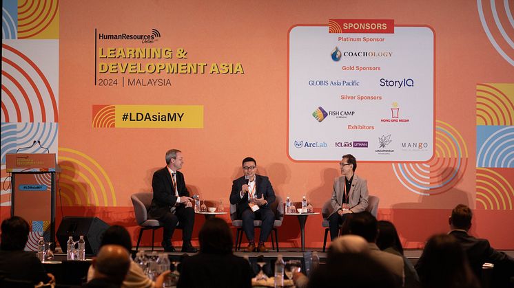 Mark Laudi moderating a panel discussion on “The Power to Empower: Overcoming the Most Serious Challenges L&D Leaders Are Grappling With” at Learning & Development Asia 2024.