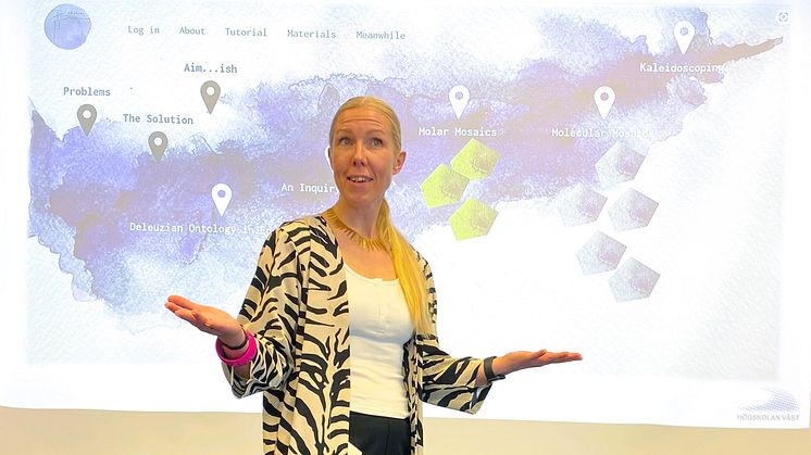 Pedagogikforskaren Mona Tynkkinen presenterade ny forskning under en samverkansdag mellan skola, förskola och Högskolan Väst.   