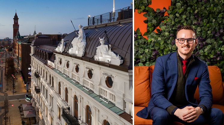 Emil Rosenlund, vd och grundare av ViPo Säkerhetstjänster, flyttade in i Helsingborgsfastigheten Svea år 2017. Ett knappt decennium senare har företaget vuxit till 14 medarbetare, men adressen är fortfarande densamma.