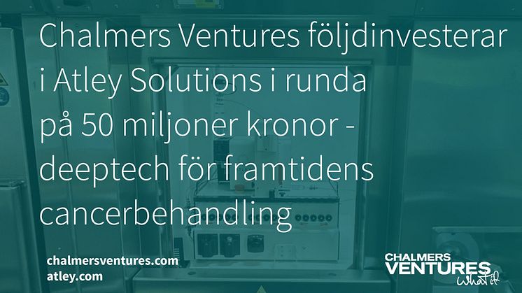 Chalmers Ventures följdinvesterar i deeptech-bolaget Atley Solutions i runda på 50 miljoner kronor