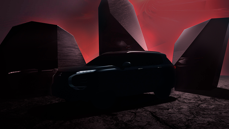 Teaserbild av nya Mitsubishi Outlander.